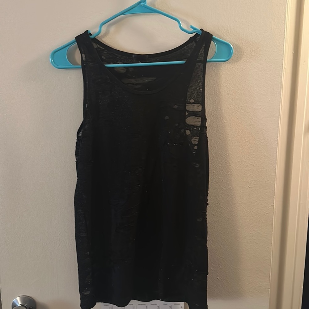 Mesh see through tank top